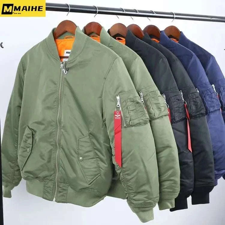 2023 New MA1 Pilot Bomb Jacket Men's Autumn and Winter Thickened BasebSPECIFICATIONSBrand Name: NoEnName_NullOrigin: Mainland ChinaCN: FujianApplicable Season: Spring and AutumnMaterial: COTTONMaterial: POLYESTERThickness: StandardLiniWinter Thickened Baseball Suit Casual Coat Men'MENLL