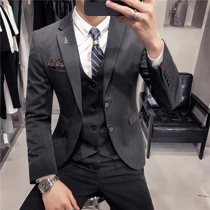 6XL 7XL (Blazers+Pants+vest) 3 Pieces Mens Suits 1 Buttons Wedding SuiElevate Your Style with Our 6XL 7XL 3-Piece Men's Suit Set
 Introducing the ultimate in formal wear – our 6XL 7XL (Blazers+Pants+Vest) 3-Piece Men's Suits, specially6XL 7XL (Blazers+Pants+vest) 3 Pieces Mens Suits 1 Buttons Wedding SuitsMENLL