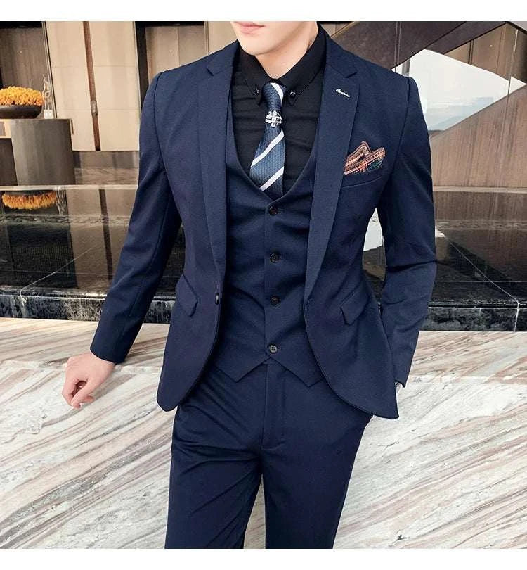 6XL 7XL (Blazers+Pants+vest) 3 Pieces Mens Suits 1 Buttons Wedding SuiElevate Your Style with Our 6XL 7XL 3-Piece Men's Suit Set
 Introducing the ultimate in formal wear – our 6XL 7XL (Blazers+Pants+Vest) 3-Piece Men's Suits, specially6XL 7XL (Blazers+Pants+vest) 3 Pieces Mens Suits 1 Buttons Wedding SuitsMENLL