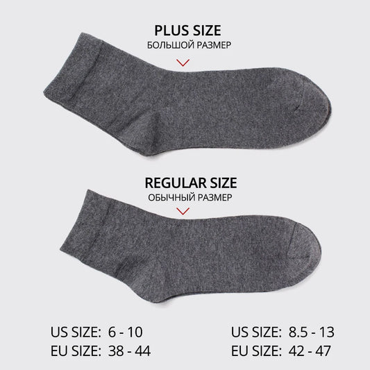 Essential Men's Business Cotton Socks Collection - Versatile Colors - Plus Sizes Available