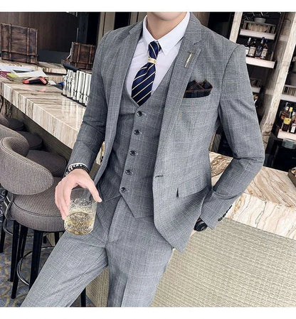 6XL 7XL (Blazers+Pants+vest) 3 Pieces Mens Suits 1 Buttons Wedding SuiElevate Your Style with Our 6XL 7XL 3-Piece Men's Suit Set
 Introducing the ultimate in formal wear – our 6XL 7XL (Blazers+Pants+Vest) 3-Piece Men's Suits, specially6XL 7XL (Blazers+Pants+vest) 3 Pieces Mens Suits 1 Buttons Wedding SuitsMENLL