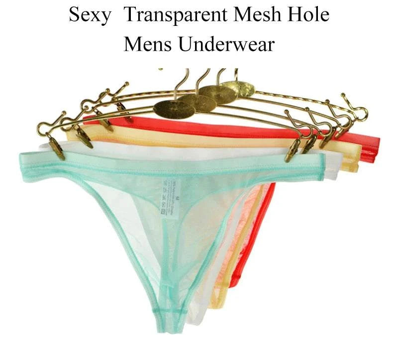 3Pcs/lot Mens Underwear Sexy Transparent Mesh Gauze Bikini G-string ThElevate Your Underwear Collection
 Discover the perfect blend of comfort and style with our 3Pcs Men's Underwear Set. Crafted for the modern man who values both func3Pcs/lot Mens Underwear Sexy Transparent Mesh Gauze BikiniMENLL