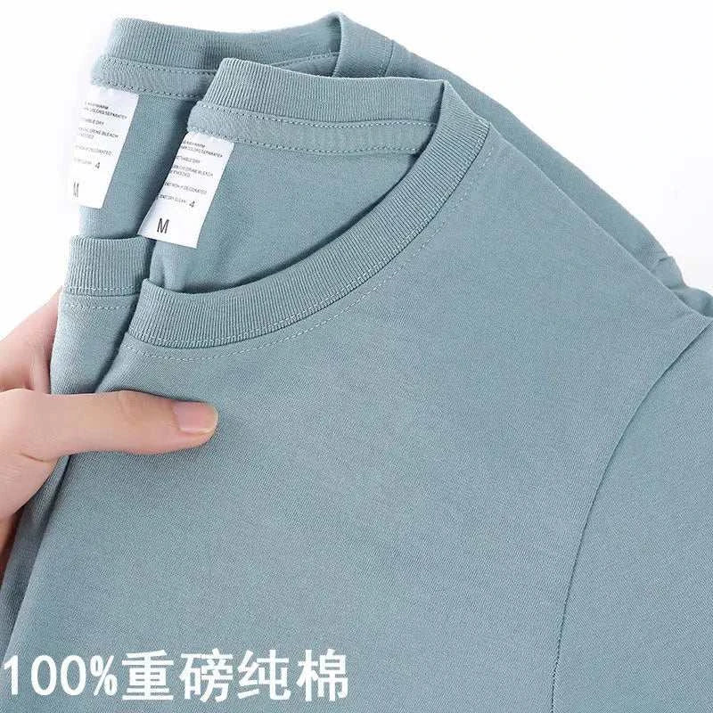 100% Cotton T-shirt Men Women Solid Color O Neck Short-sleeved Tops SuElevate Your Wardrobe with Our 100% Cotton Solid Color T-shirt
 Introducing the ultimate summer essential for both men and women - our 100% Cotton O Neck Short-sleevMen Shirts-shirt Men Women Solid ColorMENLL