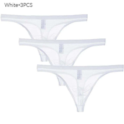 3Pcs/lot Mens Underwear Sexy Transparent Mesh Gauze Bikini G-string ThElevate Your Underwear Collection
 Discover the perfect blend of comfort and style with our 3Pcs Men's Underwear Set. Crafted for the modern man who values both func3Pcs/lot Mens Underwear Sexy Transparent Mesh Gauze BikiniMENLL