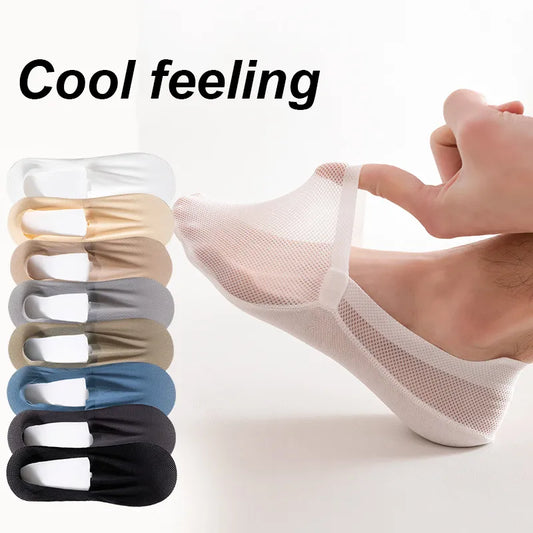 Men's Breathable Boat Socks Trio - Premium Cotton Polyester Blend Footwear