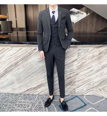 6XL 7XL (Blazers+Pants+vest) 3 Pieces Mens Suits 1 Buttons Wedding SuiElevate Your Style with Our 6XL 7XL 3-Piece Men's Suit Set
 Introducing the ultimate in formal wear – our 6XL 7XL (Blazers+Pants+Vest) 3-Piece Men's Suits, specially6XL 7XL (Blazers+Pants+vest) 3 Pieces Mens Suits 1 Buttons Wedding SuitsMENLL