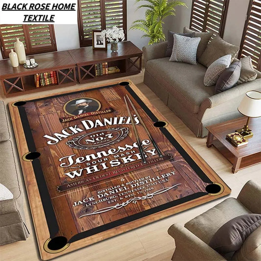 Fashion Art HD Print jack-D-daniels Carpet Home Living Room Sofa Corridor Floor Mat Bar Club Atmosphere Decoration Anti slip Rug