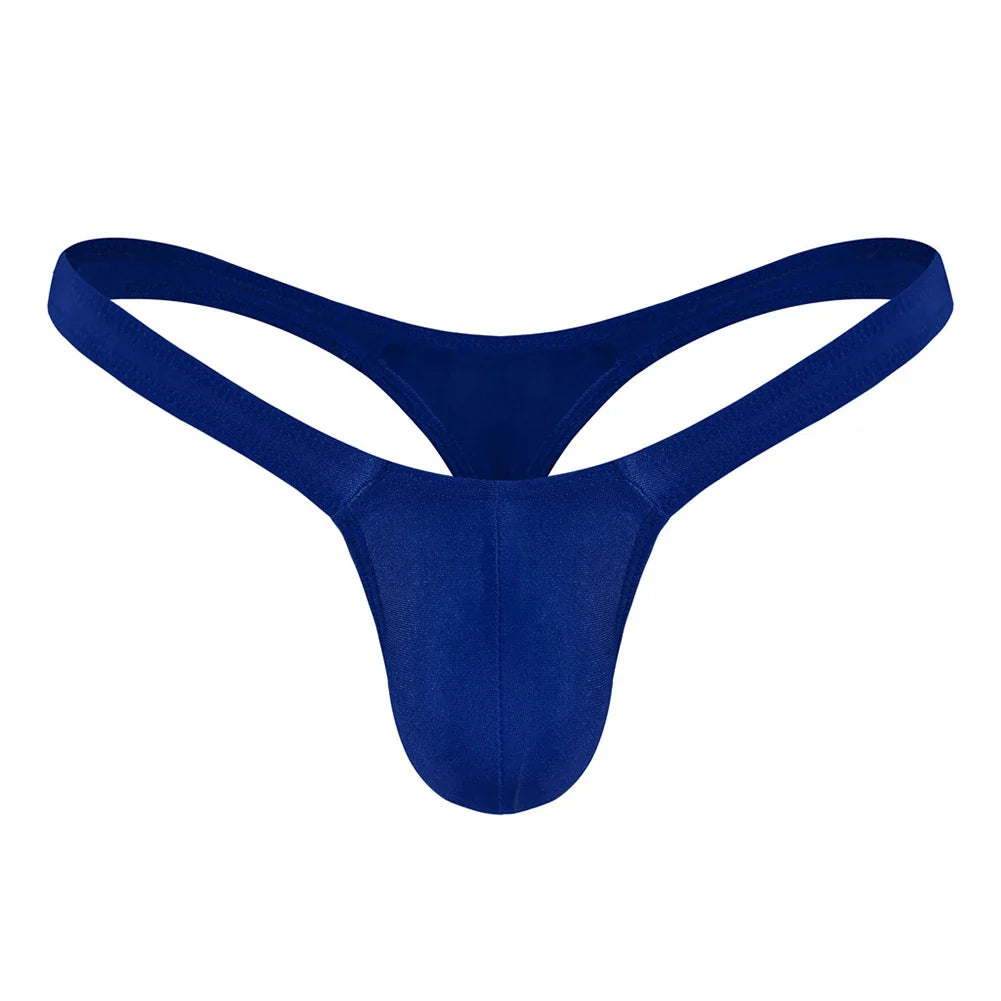 Men's Stylish Low-Rise Thong Underwear with Bulge Pouch