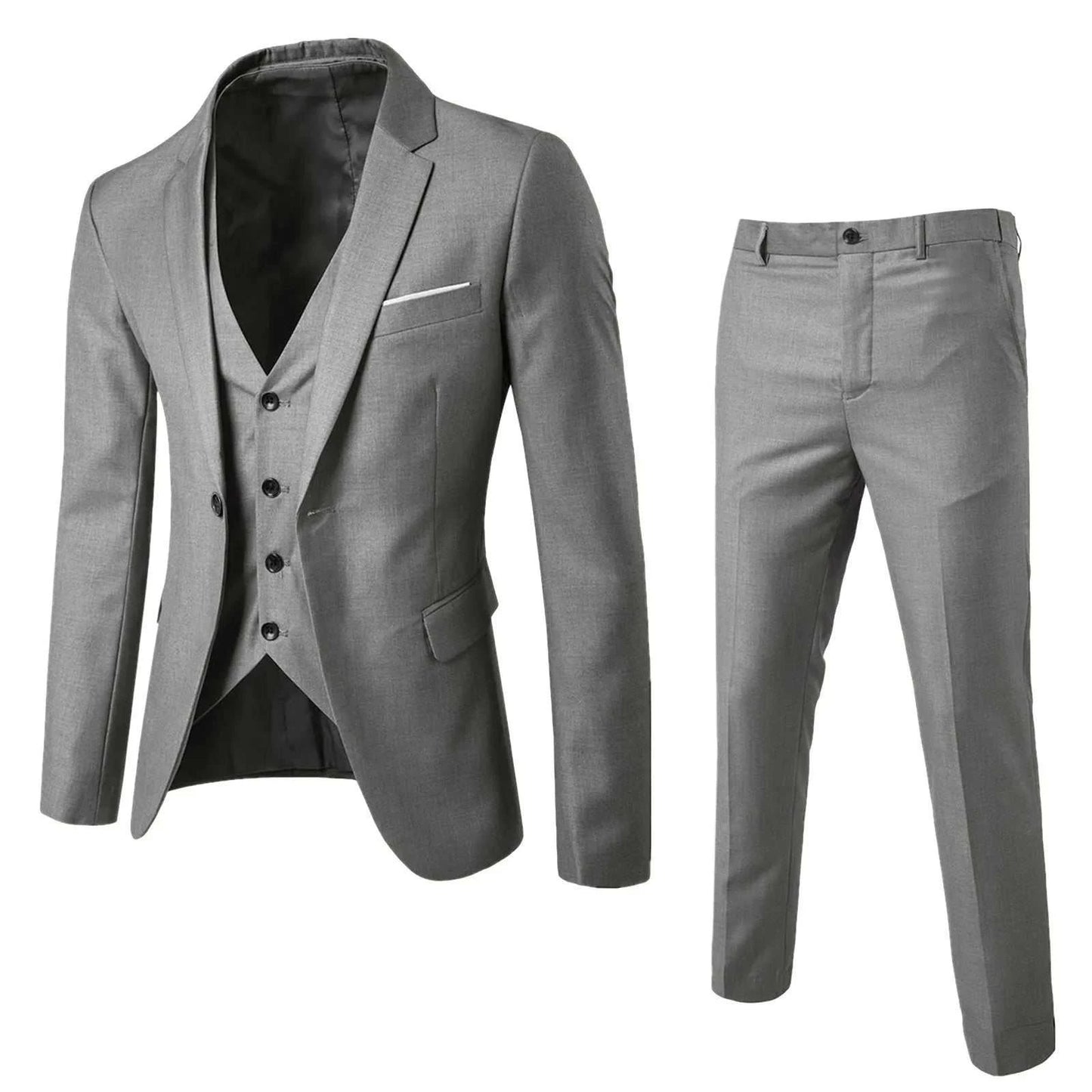 Men’S Suit Slim 3 Piece Suit Business Wedding Party Vest & Pants Coat Elevate Your Style with Our Men's Slim 3 Piece Suit
 Introducing the ultimate choice for the modern man - the Men's Suit Slim 3 Piece Suit. Designed for business, weSuit Slim 3 Piece Suit Business Wedding Party Vest & Pants Coat Casual Solid Blazers Coat Jacket LuxuryMENLL