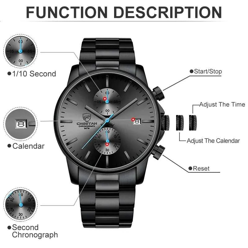 Watches for Men Warterproof Sports Mens Watch CHEETAH Top Brand LuxuryDiscover the Ultimate Sports Watch for Men
 Introducing the Watches for Men Waterproof Sports Mens Watch CHEETAH—your perfect companion for both business and leisureMen Warterproof Sports Mens Watch CHEETAH Top Brand Luxury Clock Male Business Quartz Wristwatch Relogio MasculinoMENLL