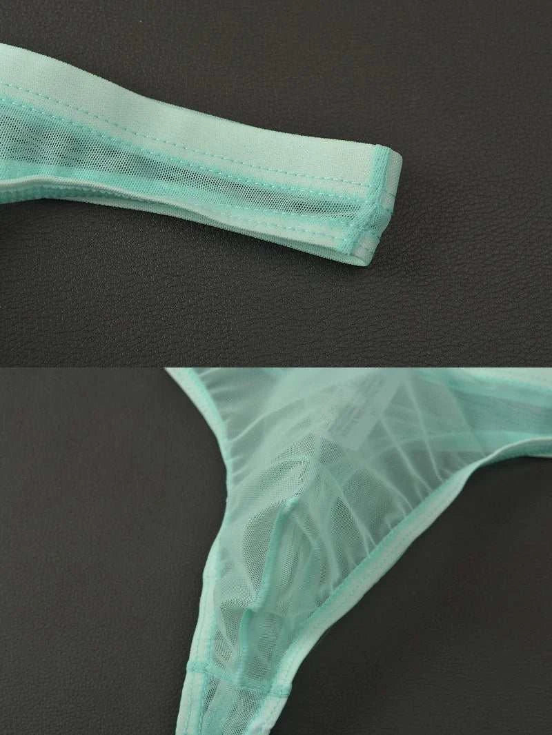 3Pcs/lot Mens Underwear Sexy Transparent Mesh Gauze Bikini G-string ThElevate Your Underwear Collection
 Discover the perfect blend of comfort and style with our 3Pcs Men's Underwear Set. Crafted for the modern man who values both func3Pcs/lot Mens Underwear Sexy Transparent Mesh Gauze BikiniMENLL