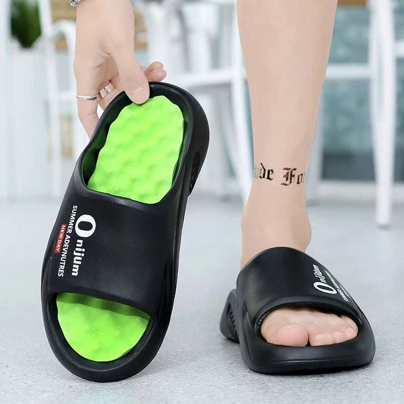 2024 New Men Massage Slippers Slides Indoor Outdoor Sandals Beach CasuSPECIFICATIONSBrand Name: RUI&amp;XINGHUIShoes Type: SlidesApplicable Place: OutsideOrigin: Mainland ChinaCN: FujianSeason: SummerUpper Material: EVAFit: Fits true tMen Massage Slippers Slides Indoor Outdoor Sandals Beach Casual Shoes Comfortable Sole Men'MENLL