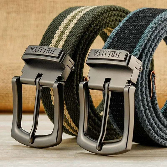 CEXIKA 130 140 150 160cm Canvas Military Tactical Belt Man Alloy Pin Buckle Stripe Jeans Belts Women High Quality Outdoor Belts