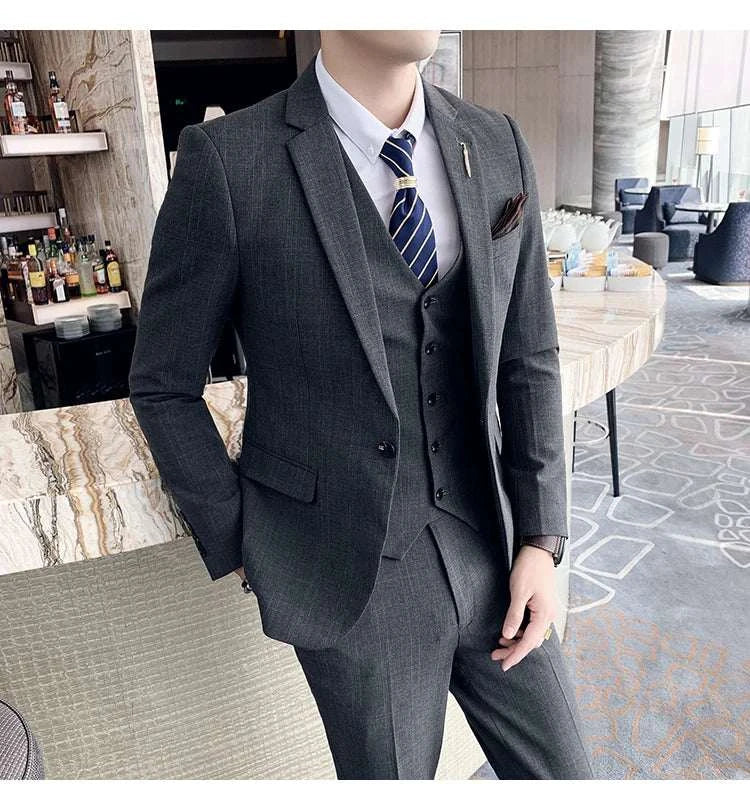 6XL 7XL (Blazers+Pants+vest) 3 Pieces Mens Suits 1 Buttons Wedding SuiElevate Your Style with Our 6XL 7XL 3-Piece Men's Suit Set
 Introducing the ultimate in formal wear – our 6XL 7XL (Blazers+Pants+Vest) 3-Piece Men's Suits, specially6XL 7XL (Blazers+Pants+vest) 3 Pieces Mens Suits 1 Buttons Wedding SuitsMENLL