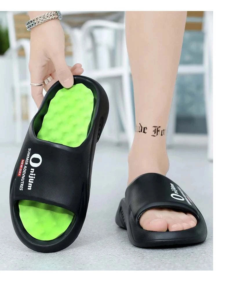 2024 New Men Massage Slippers Slides Indoor Outdoor Sandals Beach CasuSPECIFICATIONSBrand Name: RUI&amp;XINGHUIShoes Type: SlidesApplicable Place: OutsideOrigin: Mainland ChinaCN: FujianSeason: SummerUpper Material: EVAFit: Fits true tMen Massage Slippers Slides Indoor Outdoor Sandals Beach Casual Shoes Comfortable Sole Men'MENLL