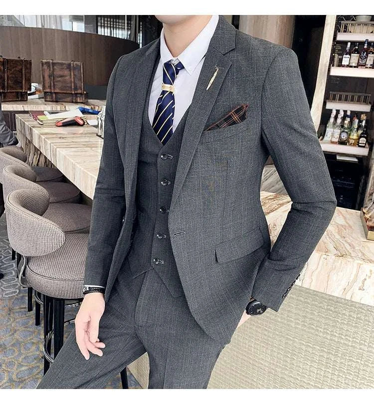 6XL 7XL (Blazers+Pants+vest) 3 Pieces Mens Suits 1 Buttons Wedding SuiElevate Your Style with Our 6XL 7XL 3-Piece Men's Suit Set
 Introducing the ultimate in formal wear – our 6XL 7XL (Blazers+Pants+Vest) 3-Piece Men's Suits, specially6XL 7XL (Blazers+Pants+vest) 3 Pieces Mens Suits 1 Buttons Wedding SuitsMENLL