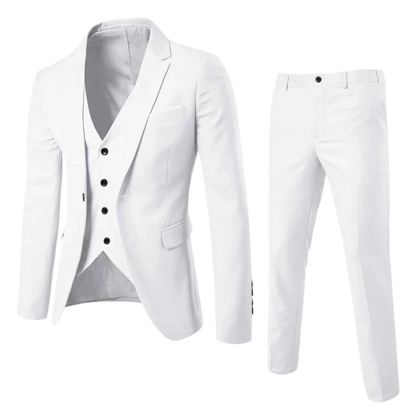 Men’S Suit Slim 3 Piece Suit Business Wedding Party Vest & Pants Coat Elevate Your Style with Our Men's Slim 3 Piece Suit
 Introducing the ultimate choice for the modern man - the Men's Suit Slim 3 Piece Suit. Designed for business, weSuit Slim 3 Piece Suit Business Wedding Party Vest & Pants Coat Casual Solid Blazers Coat Jacket LuxuryMENLL