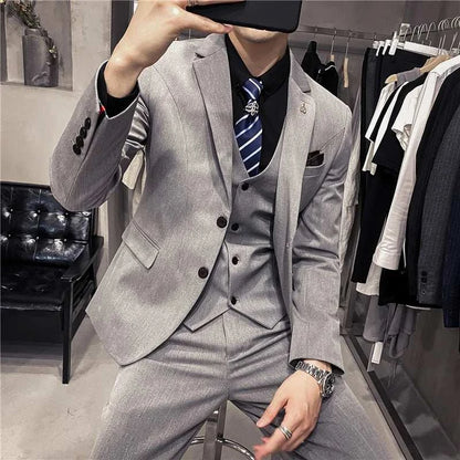 6XL 7XL (Blazers+Pants+vest) 3 Pieces Mens Suits 1 Buttons Wedding SuiElevate Your Style with Our 6XL 7XL 3-Piece Men's Suit Set
 Introducing the ultimate in formal wear – our 6XL 7XL (Blazers+Pants+Vest) 3-Piece Men's Suits, specially6XL 7XL (Blazers+Pants+vest) 3 Pieces Mens Suits 1 Buttons Wedding SuitsMENLL