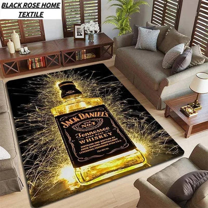 Fashion Art HD Print jack-D-daniels Carpet Home Living Room Sofa CorriTransform Your Space with the Fashion Art HD Print Jack-D-Daniels Carpet
 Elevate the ambiance of your home, club, or bar with our stunning Fashion Art HD Print Jack-daniels Carpet Home Living Room Sofa Corridor Floor Mat Bar Club Atmosphere Decoration Anti slip RugMENLL