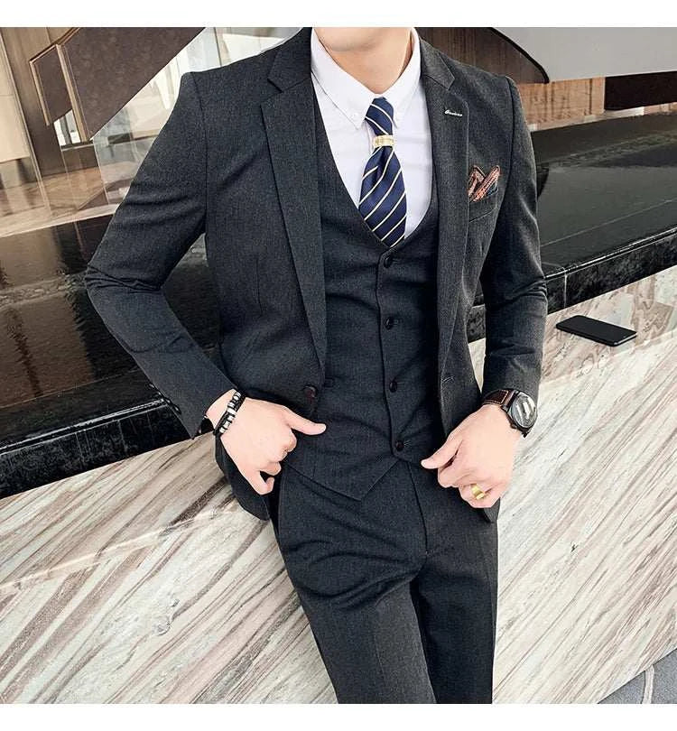 6XL 7XL (Blazers+Pants+vest) 3 Pieces Mens Suits 1 Buttons Wedding SuiElevate Your Style with Our 6XL 7XL 3-Piece Men's Suit Set
 Introducing the ultimate in formal wear – our 6XL 7XL (Blazers+Pants+Vest) 3-Piece Men's Suits, specially6XL 7XL (Blazers+Pants+vest) 3 Pieces Mens Suits 1 Buttons Wedding SuitsMENLL