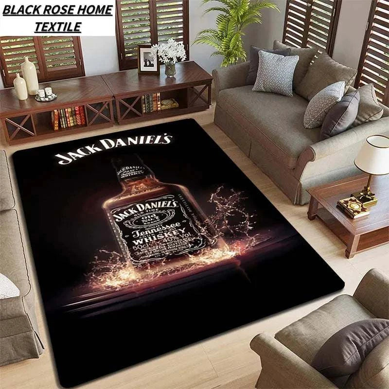 Fashion Art HD Print jack-D-daniels Carpet Home Living Room Sofa CorriTransform Your Space with the Fashion Art HD Print Jack-D-Daniels Carpet
 Elevate the ambiance of your home, club, or bar with our stunning Fashion Art HD Print Jack-daniels Carpet Home Living Room Sofa Corridor Floor Mat Bar Club Atmosphere Decoration Anti slip RugMENLL