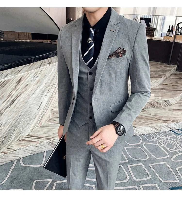 6XL 7XL (Blazers+Pants+vest) 3 Pieces Mens Suits 1 Buttons Wedding SuiElevate Your Style with Our 6XL 7XL 3-Piece Men's Suit Set
 Introducing the ultimate in formal wear – our 6XL 7XL (Blazers+Pants+Vest) 3-Piece Men's Suits, specially6XL 7XL (Blazers+Pants+vest) 3 Pieces Mens Suits 1 Buttons Wedding SuitsMENLL