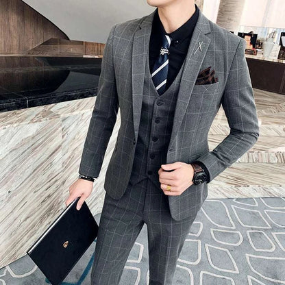 6XL 7XL (Blazers+Pants+vest) 3 Pieces Mens Suits 1 Buttons Wedding SuiElevate Your Style with Our 6XL 7XL 3-Piece Men's Suit Set
 Introducing the ultimate in formal wear – our 6XL 7XL (Blazers+Pants+Vest) 3-Piece Men's Suits, specially6XL 7XL (Blazers+Pants+vest) 3 Pieces Mens Suits 1 Buttons Wedding SuitsMENLL