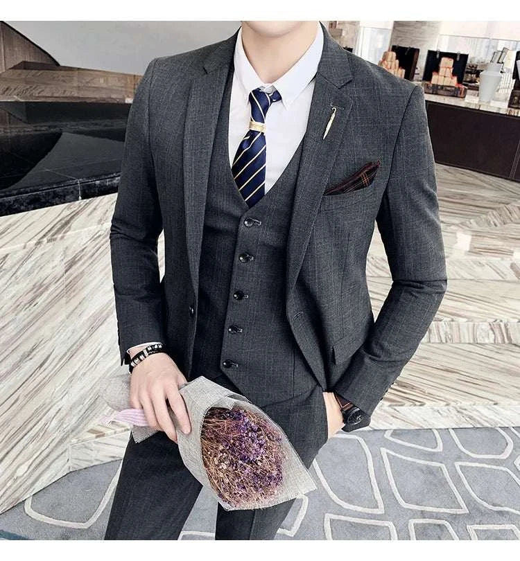 6XL 7XL (Blazers+Pants+vest) 3 Pieces Mens Suits 1 Buttons Wedding SuiElevate Your Style with Our 6XL 7XL 3-Piece Men's Suit Set
 Introducing the ultimate in formal wear – our 6XL 7XL (Blazers+Pants+Vest) 3-Piece Men's Suits, specially6XL 7XL (Blazers+Pants+vest) 3 Pieces Mens Suits 1 Buttons Wedding SuitsMENLL