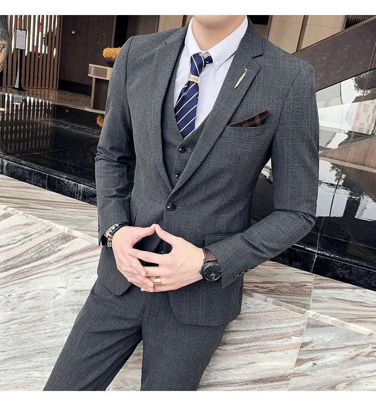 6XL 7XL (Blazers+Pants+vest) 3 Pieces Mens Suits 1 Buttons Wedding SuiElevate Your Style with Our 6XL 7XL 3-Piece Men's Suit Set
 Introducing the ultimate in formal wear – our 6XL 7XL (Blazers+Pants+Vest) 3-Piece Men's Suits, specially6XL 7XL (Blazers+Pants+vest) 3 Pieces Mens Suits 1 Buttons Wedding SuitsMENLL