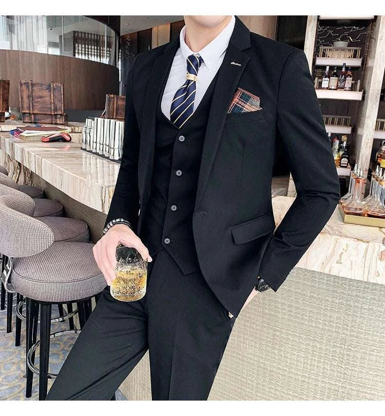 6XL 7XL (Blazers+Pants+vest) 3 Pieces Mens Suits 1 Buttons Wedding SuiElevate Your Style with Our 6XL 7XL 3-Piece Men's Suit Set
 Introducing the ultimate in formal wear – our 6XL 7XL (Blazers+Pants+Vest) 3-Piece Men's Suits, specially6XL 7XL (Blazers+Pants+vest) 3 Pieces Mens Suits 1 Buttons Wedding SuitsMENLL