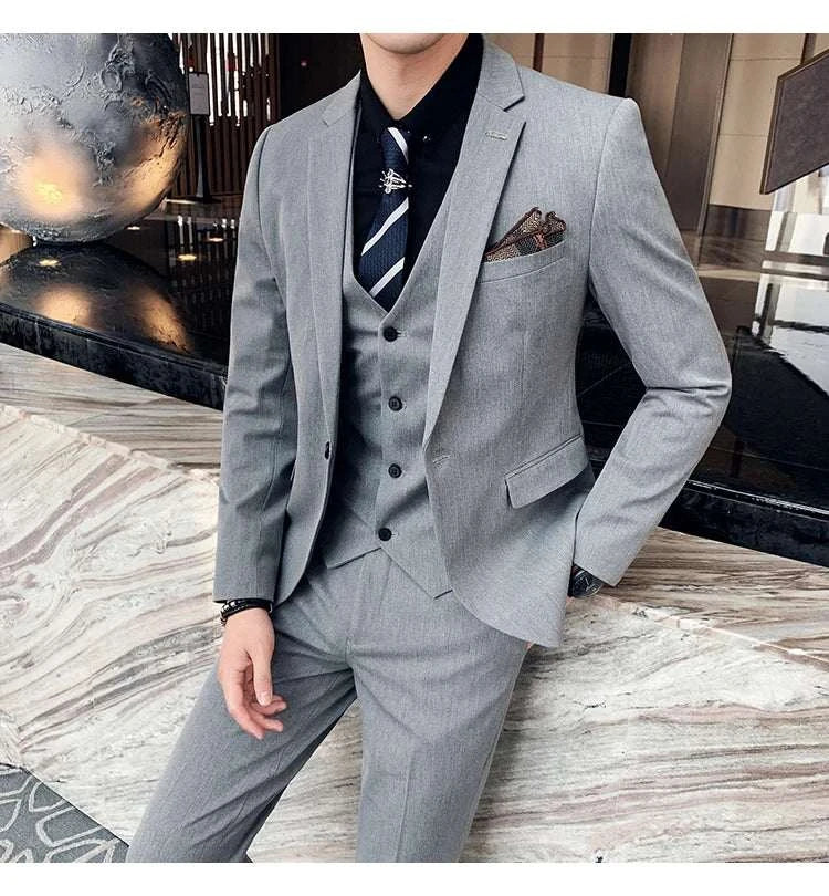 6XL 7XL (Blazers+Pants+vest) 3 Pieces Mens Suits 1 Buttons Wedding SuiElevate Your Style with Our 6XL 7XL 3-Piece Men's Suit Set
 Introducing the ultimate in formal wear – our 6XL 7XL (Blazers+Pants+Vest) 3-Piece Men's Suits, specially6XL 7XL (Blazers+Pants+vest) 3 Pieces Mens Suits 1 Buttons Wedding SuitsMENLL