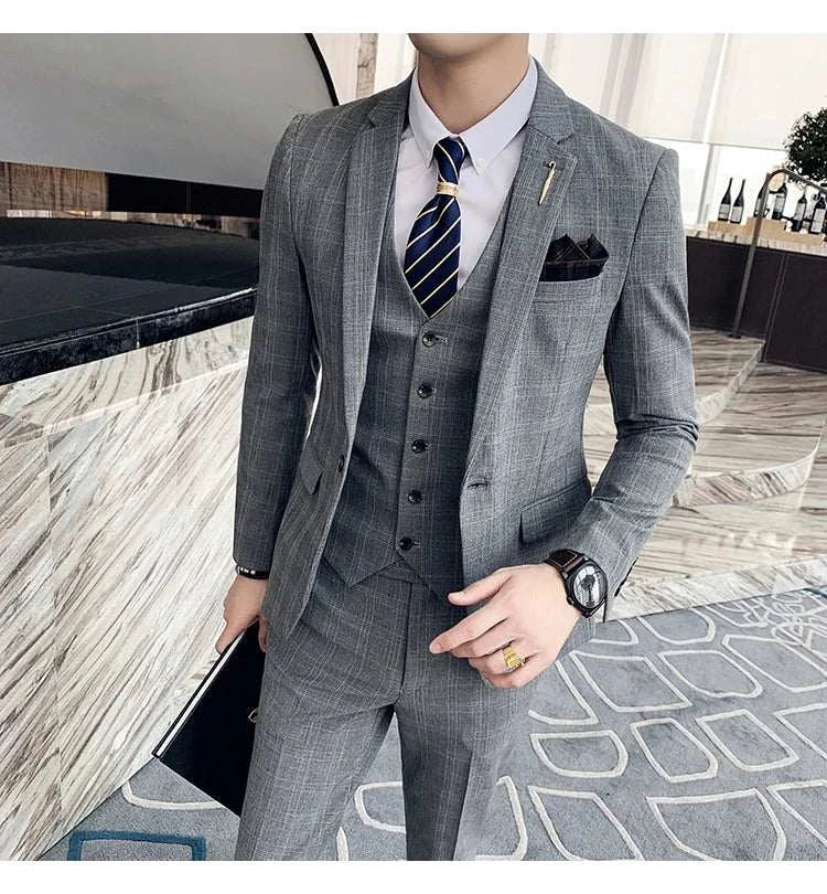 6XL 7XL (Blazers+Pants+vest) 3 Pieces Mens Suits 1 Buttons Wedding SuiElevate Your Style with Our 6XL 7XL 3-Piece Men's Suit Set
 Introducing the ultimate in formal wear – our 6XL 7XL (Blazers+Pants+Vest) 3-Piece Men's Suits, specially6XL 7XL (Blazers+Pants+vest) 3 Pieces Mens Suits 1 Buttons Wedding SuitsMENLL