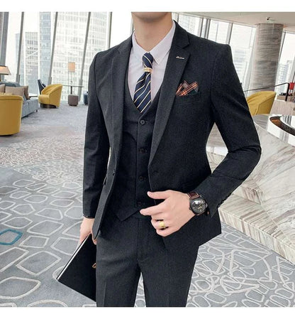 6XL 7XL (Blazers+Pants+vest) 3 Pieces Mens Suits 1 Buttons Wedding SuiElevate Your Style with Our 6XL 7XL 3-Piece Men's Suit Set
 Introducing the ultimate in formal wear – our 6XL 7XL (Blazers+Pants+Vest) 3-Piece Men's Suits, specially6XL 7XL (Blazers+Pants+vest) 3 Pieces Mens Suits 1 Buttons Wedding SuitsMENLL