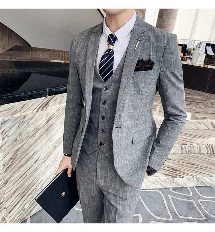 6XL 7XL (Blazers+Pants+vest) 3 Pieces Mens Suits 1 Buttons Wedding SuiElevate Your Style with Our 6XL 7XL 3-Piece Men's Suit Set
 Introducing the ultimate in formal wear – our 6XL 7XL (Blazers+Pants+Vest) 3-Piece Men's Suits, specially6XL 7XL (Blazers+Pants+vest) 3 Pieces Mens Suits 1 Buttons Wedding SuitsMENLL