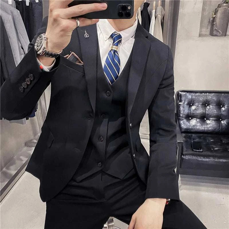 6XL 7XL (Blazers+Pants+vest) 3 Pieces Mens Suits 1 Buttons Wedding SuiElevate Your Style with Our 6XL 7XL 3-Piece Men's Suit Set
 Introducing the ultimate in formal wear – our 6XL 7XL (Blazers+Pants+Vest) 3-Piece Men's Suits, specially6XL 7XL (Blazers+Pants+vest) 3 Pieces Mens Suits 1 Buttons Wedding SuitsMENLL