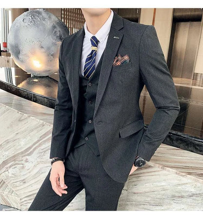 6XL 7XL (Blazers+Pants+vest) 3 Pieces Mens Suits 1 Buttons Wedding SuiElevate Your Style with Our 6XL 7XL 3-Piece Men's Suit Set
 Introducing the ultimate in formal wear – our 6XL 7XL (Blazers+Pants+Vest) 3-Piece Men's Suits, specially6XL 7XL (Blazers+Pants+vest) 3 Pieces Mens Suits 1 Buttons Wedding SuitsMENLL