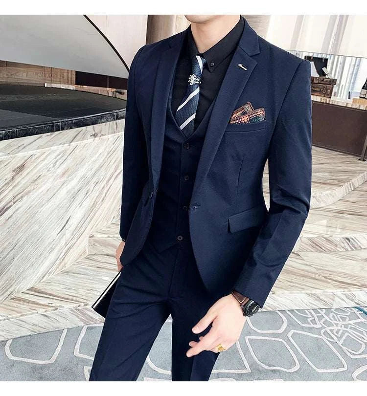 6XL 7XL (Blazers+Pants+vest) 3 Pieces Mens Suits 1 Buttons Wedding SuiElevate Your Style with Our 6XL 7XL 3-Piece Men's Suit Set
 Introducing the ultimate in formal wear – our 6XL 7XL (Blazers+Pants+Vest) 3-Piece Men's Suits, specially6XL 7XL (Blazers+Pants+vest) 3 Pieces Mens Suits 1 Buttons Wedding SuitsMENLL