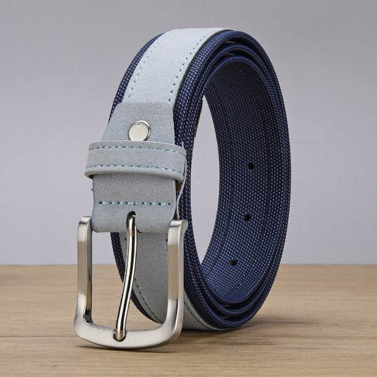 Korean Version Creative Style Suede Man's BeltKorean Version Creative Style Suede Man's Belt Elevate your style with the Korean Version Creative Style Suede Man's Belt, designed for the modern man who values botKorean Version Creative Style Suede Man'MENLL