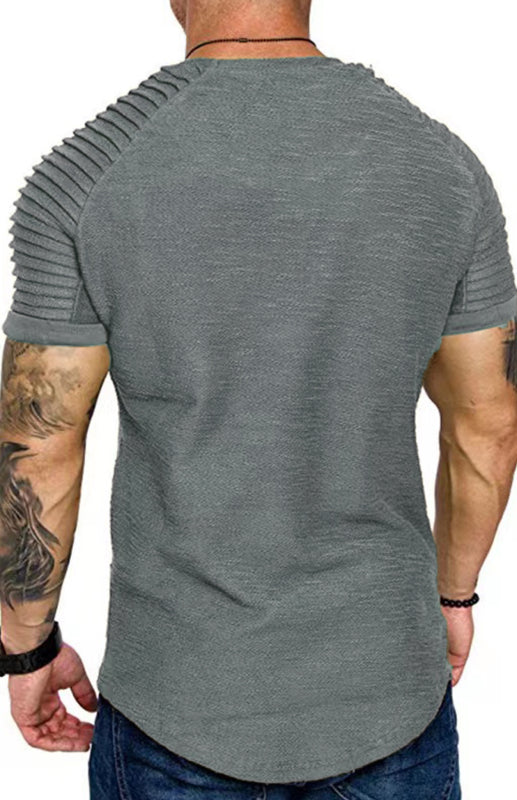 Gym Essential: Men's Raglan Sleeve Athletic Tee for Enhanced Performance
