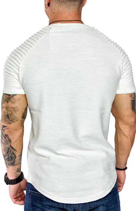 Gym Essential: Men's Raglan Sleeve Athletic Tee for Enhanced Performance