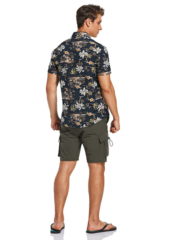 Tropical Vibe Men's Relaxed Fit Hawaiian Shirt for Summer Chillaxin'
