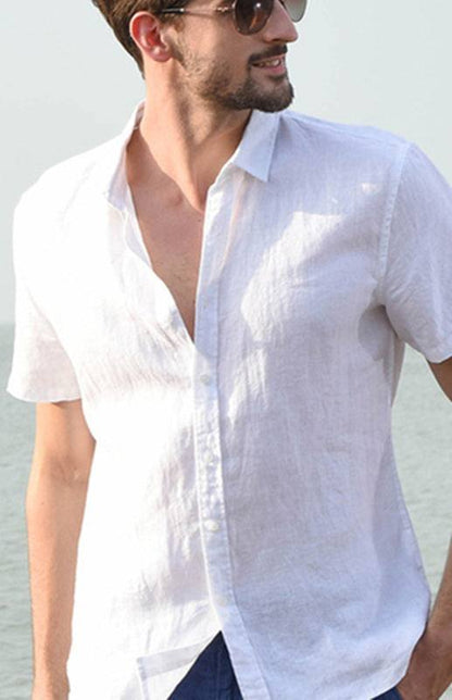 Breezy Hemp Button-Up Short-Sleeve Shirt for Effortless Summer Style