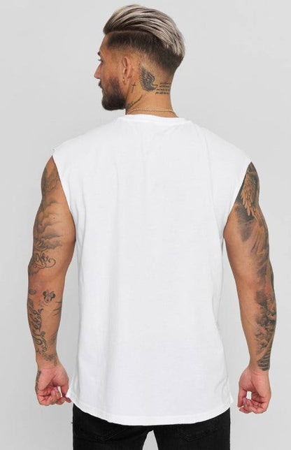 Ultimate Summer Comfort: Men's Relaxed Fit Sleeveless Cotton Tank Top