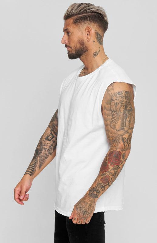 Ultimate Summer Comfort: Men's Relaxed Fit Sleeveless Cotton Tank Top