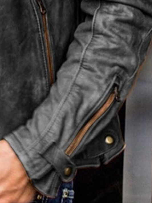 Stand out in the Crowd with the Men's Punk Style PU Leather Jacket