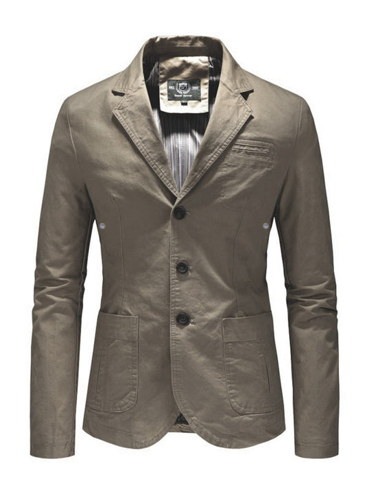 Sophisticated Men's Cotton Blend Business Suit