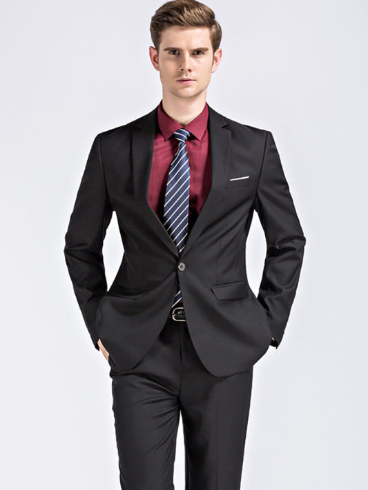 Sophisticated Men's Business Attire: Premium Two-Piece Suit