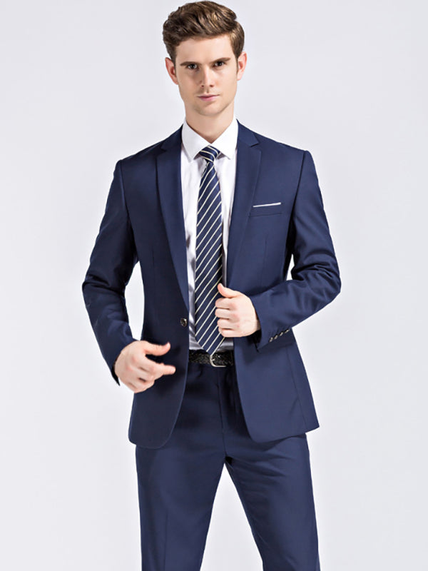 Sophisticated Men's Business Attire: Premium Two-Piece Suit