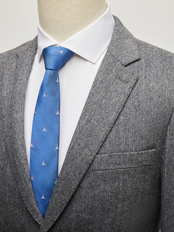Modern Men's Wool Blend Tailored Suit