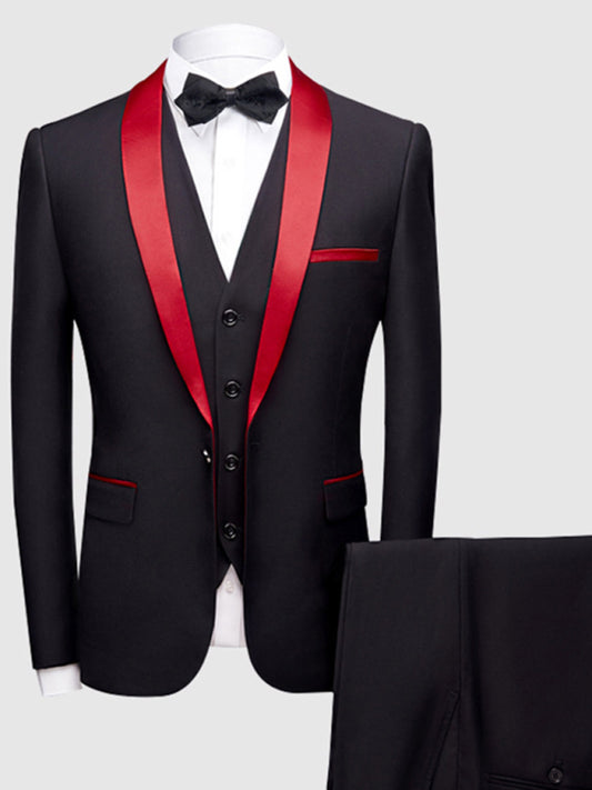 Sophisticated Men's Business Suit Set with All-Season Comfort and Style